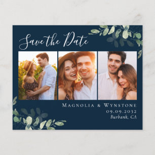Budget Eucalyptus Photo Wedding Save the Date 