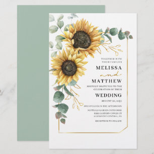 Budget Eucalyptus Sunflower Floral Wedding