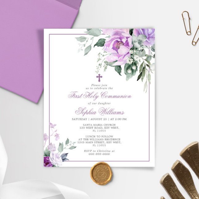 Budget Eucalyptus Violet First Holy Communion (Creator Uploaded)