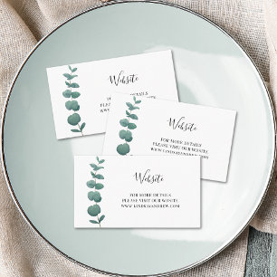 Budget Eucalyptus Wedding Website Enclosure Card