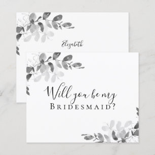 BUDGET Eucalyptus Will You be My Bridesmaid? Card