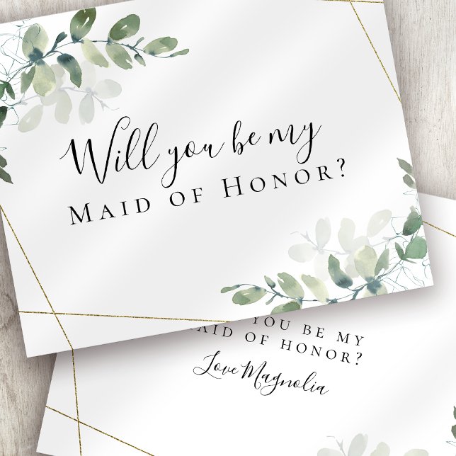 BUDGET Eucalyptus Will You be My Maid of Honour? (Creator Uploaded)