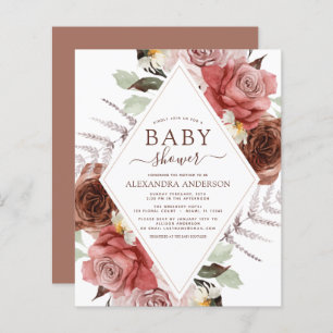 Budget Fall Baby Shower Terracotta Floral