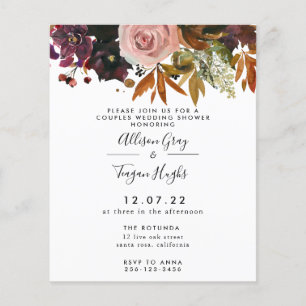 BUDGET Fall Couples Shower Invitation Flyer