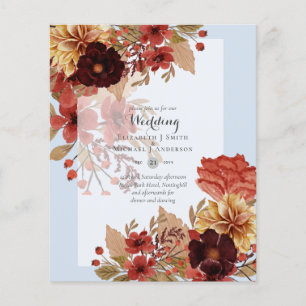 BUDGET FALL Floral Wedding Invitations - Dusky Flyer