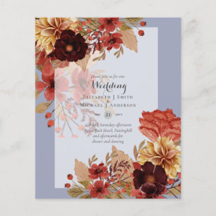 BUDGET FALL Floral Wedding Invitations - Dusky Flyer
