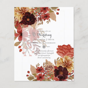 BUDGET FALL Floral Wedding Invitations - Dusky Flyer