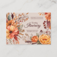 Budget Fall Floral Wedding Itinerary