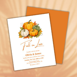 Budget Fall in Love Autumn Rustic Wedding Invite