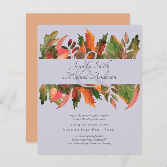 BUDGET Fall Leaves Wedding (Front/Back)