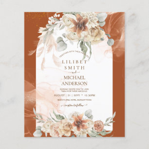 BUDGET Fall Terracotta Floral Pampas Grass WEDDING