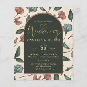BUDGET Fall Terracotta Leaves  INVITE Flyer