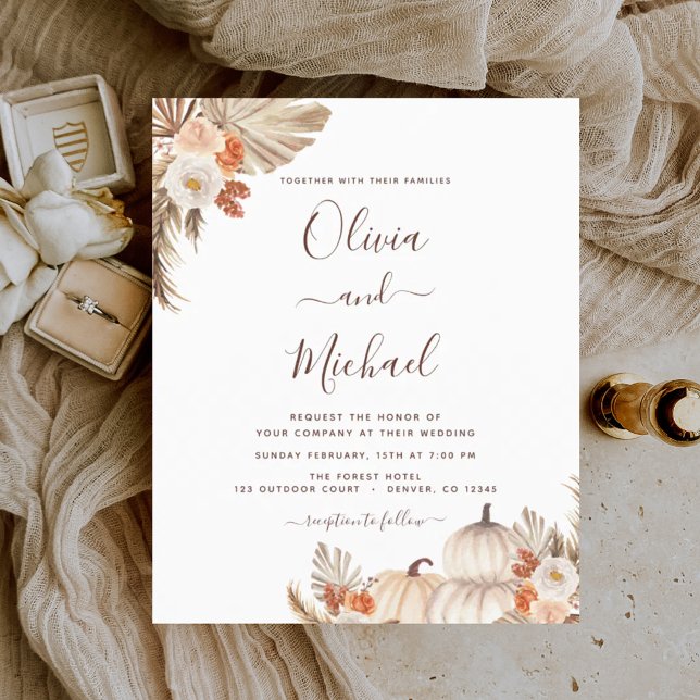 Budget Fall Wedding Pampas Grass Terracotta (Creator Uploaded)