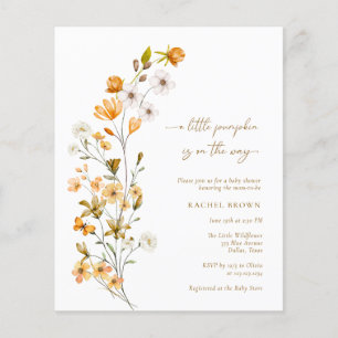 BUDGET Fall Wildflower Little Pumpkin Baby Shower