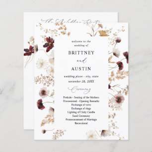 Budget Fall Wildflowers Floral Wedding Ceremony