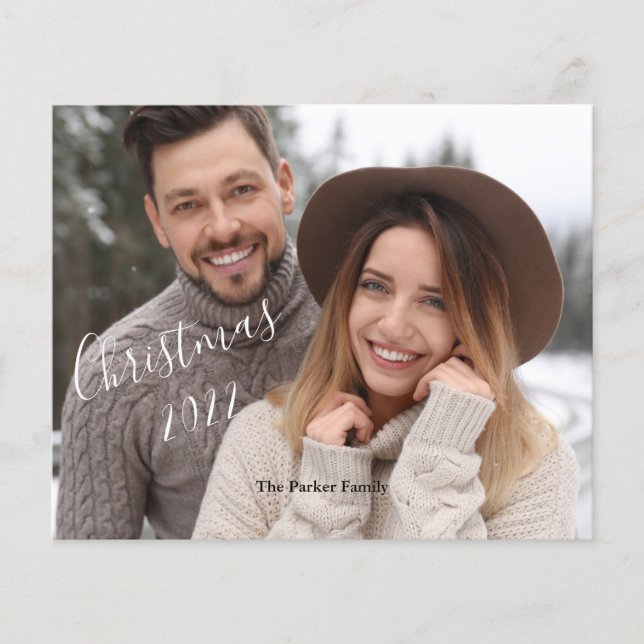 Budget Family Photo Christmas 2022 Card (Front)