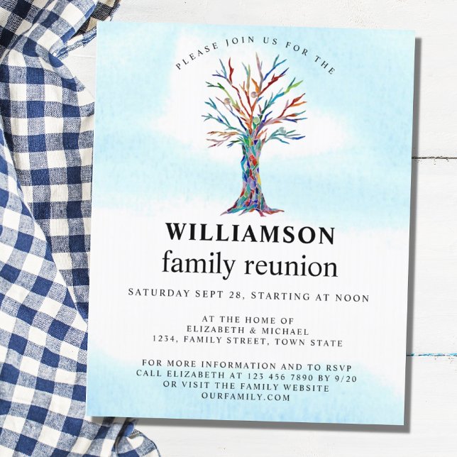 Budget Family Reunion Family Tree Invitation (Creator Uploaded)