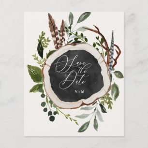 budget farmhouse fall wedding announcement flyer