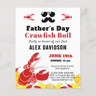 BUDGET Father's Day Crawfish Boil Party Invitation