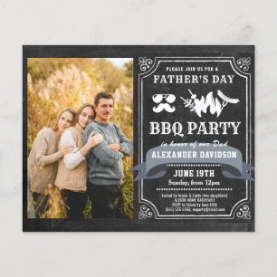 BUDGET Father's Day Photo BBQ Party Invitation