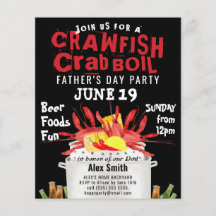 BUDGET Father's Day Photo Crawfish Party Invite