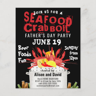 BUDGET Father's Day Seafood Boil Party Invitation