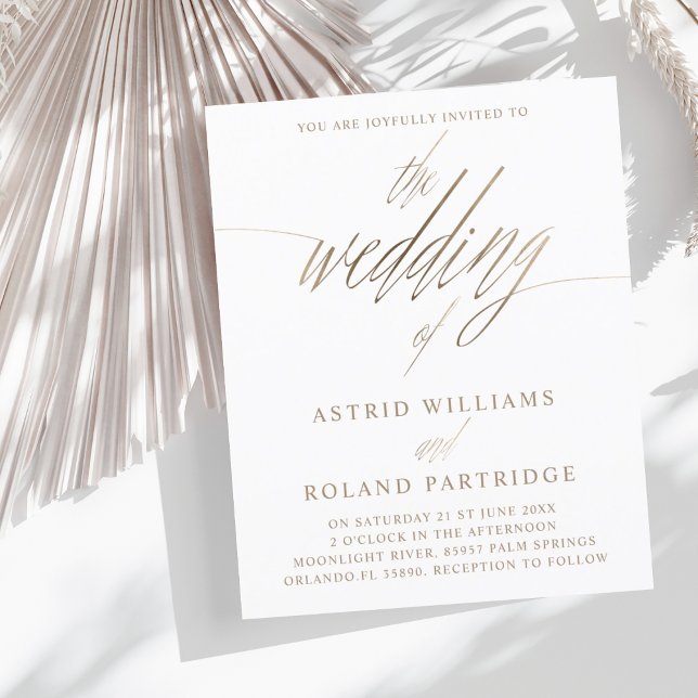 Budget Faux Gold Calligraphy the Wedding of  (Creator Uploaded)