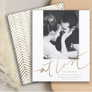 Budget Faux Gold Save the Date Wedding