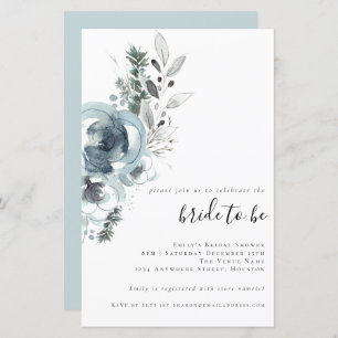 Budget Festive Florals Bridal Shower Invitation