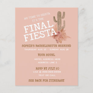 Budget Final Fiesta Itinerary Bachelorette Party
