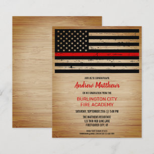 Budget Firefighter Graduation Thin Red Line