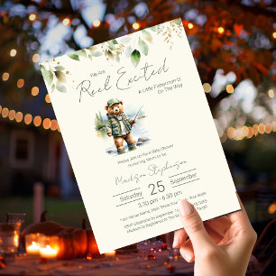 Budget Fishing Reel Excited Boy Baby Shower 