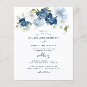 Budget Floral Dusty Blue Greenery Wedding