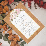 Budget Floral Foil & Dusty Rose Gold Bridal Shower Invitation<br><div class="desc">Budget Floral Foil & Dusty Rose Gold Bridal Shower Invitation,  elegant calgraphy to be completed with your details easily and quickly. Check my shop to see the entire suite for this design.</div>