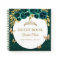BUDGET Floral Green Gold Butterfly Guest Book