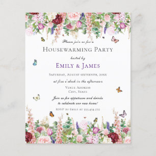 Budget Floral Housewarming Party