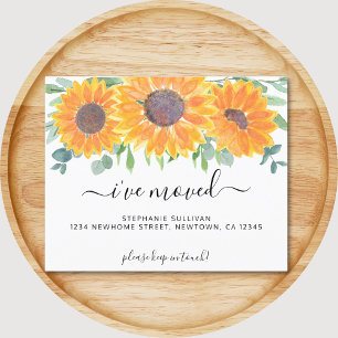 Budget Floral I've Moved Moving Announcement