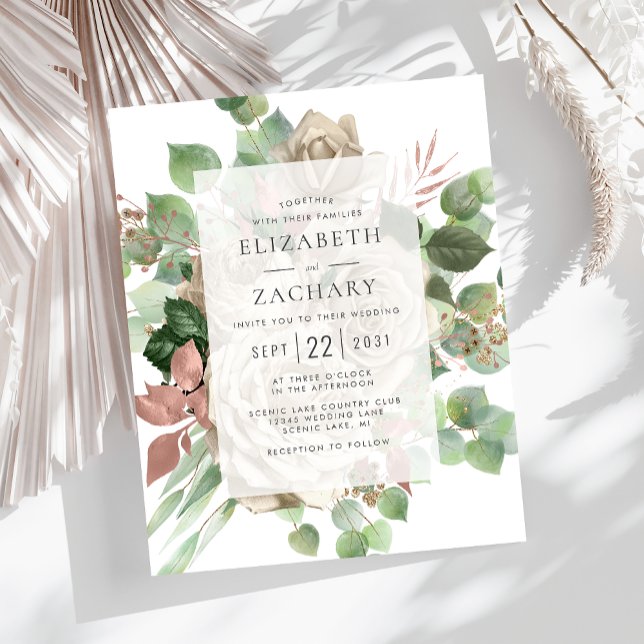 Budget Floral Ivory Rose Eucalyptus Wedding (Creator Uploaded)