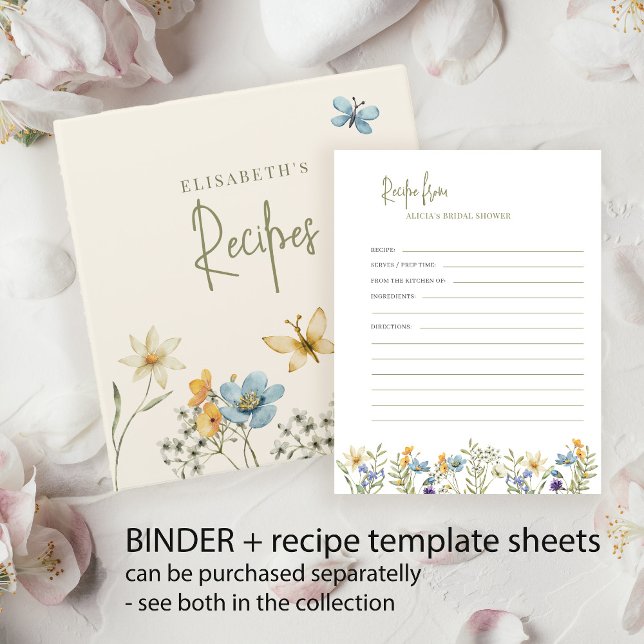 Budget floral recipe sheet template for binder (Creator Uploaded)