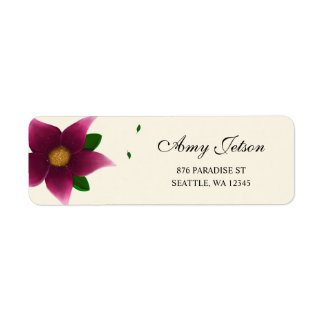 Budget Floral Return Address Label