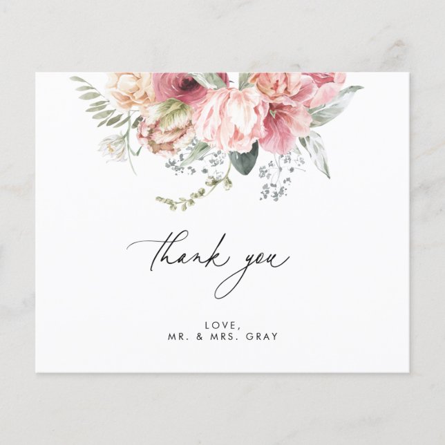 Budget Floral Thank You Card | Annabeth (Front)