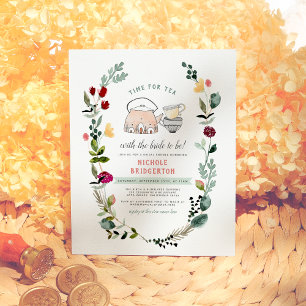 Budget Floral Time For Tea Bridal Shower