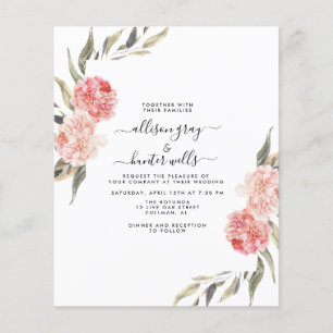 Budget Floral Wedding Invitation   Alise Flyer