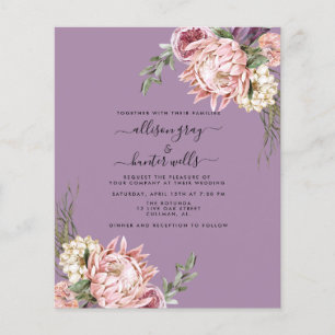 Budget Floral Wedding Invitation   Aubrey Flyer