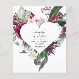 Budget Floral Wedding Invitation   Laural Flyer