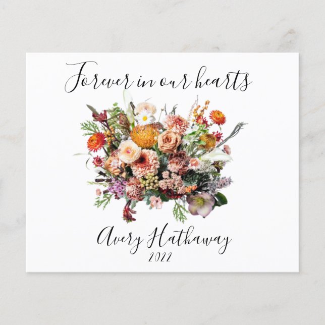 BUDGET Flower Bouquet  Memorial & Funeral Flyer (Front)