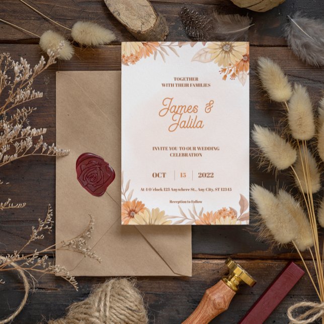 budget | flower wedding invitation flyer (Creator Uploaded)