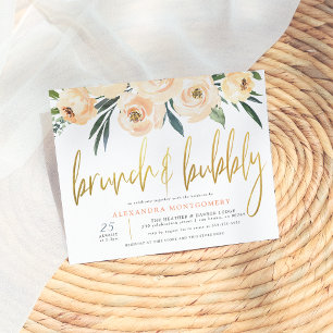 Budget Flowers Gold Brunch & Bubbly Bridal Shower