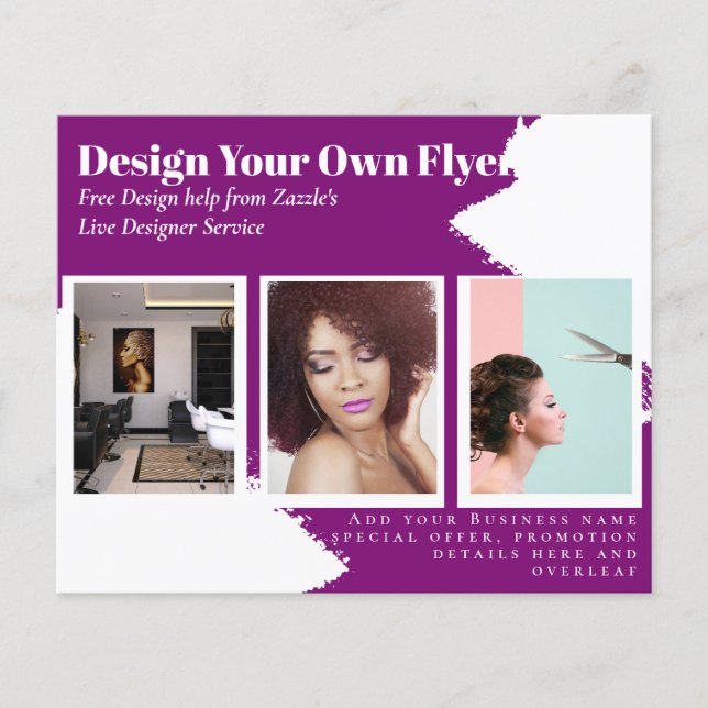 BUDGET Flyer FREE Design Template Abstract Cerise (Front)