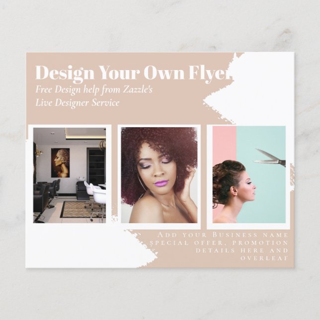 BUDGET Flyer FREE Design Template Abstract Tan (Front)